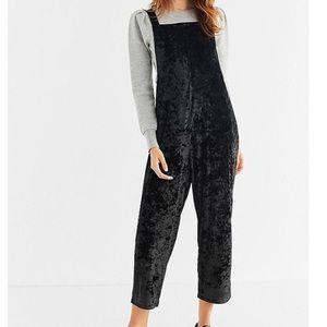Black Velvet Overalls